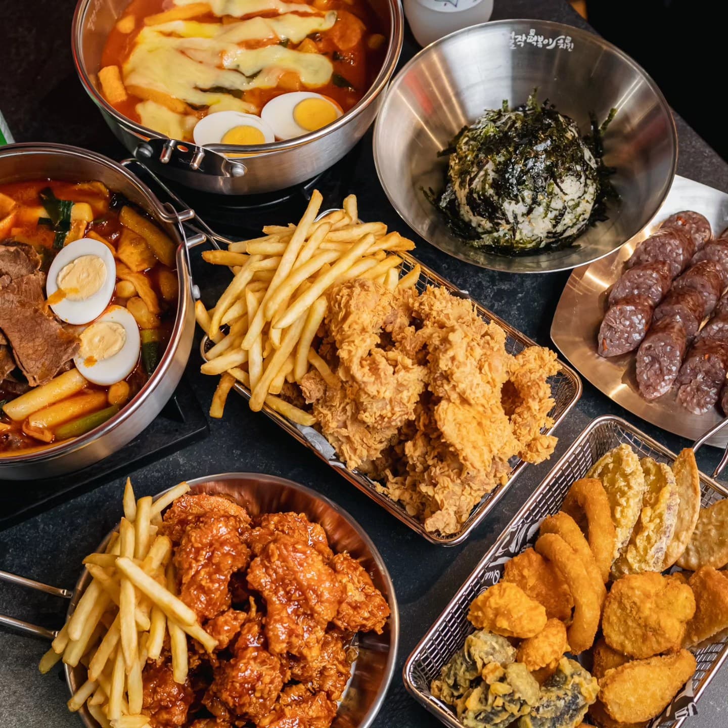 Preparing tteokbokki